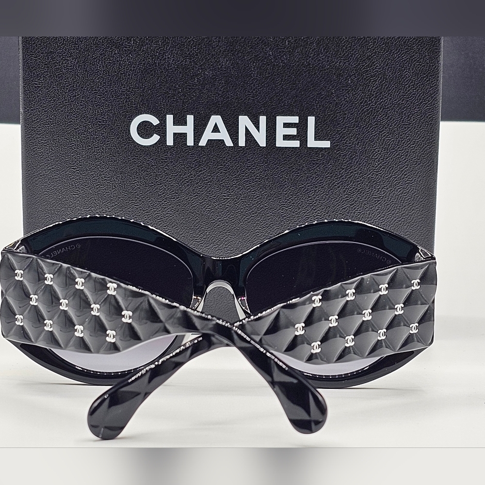 CHANEL .Black. Glasses : GREY CH5486 C760/S6 56-17Color (3) OVERSIZED - Picture 4 of 12